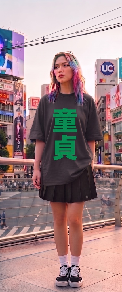 【原宿発】童貞 Tシャツ / "Virgin"