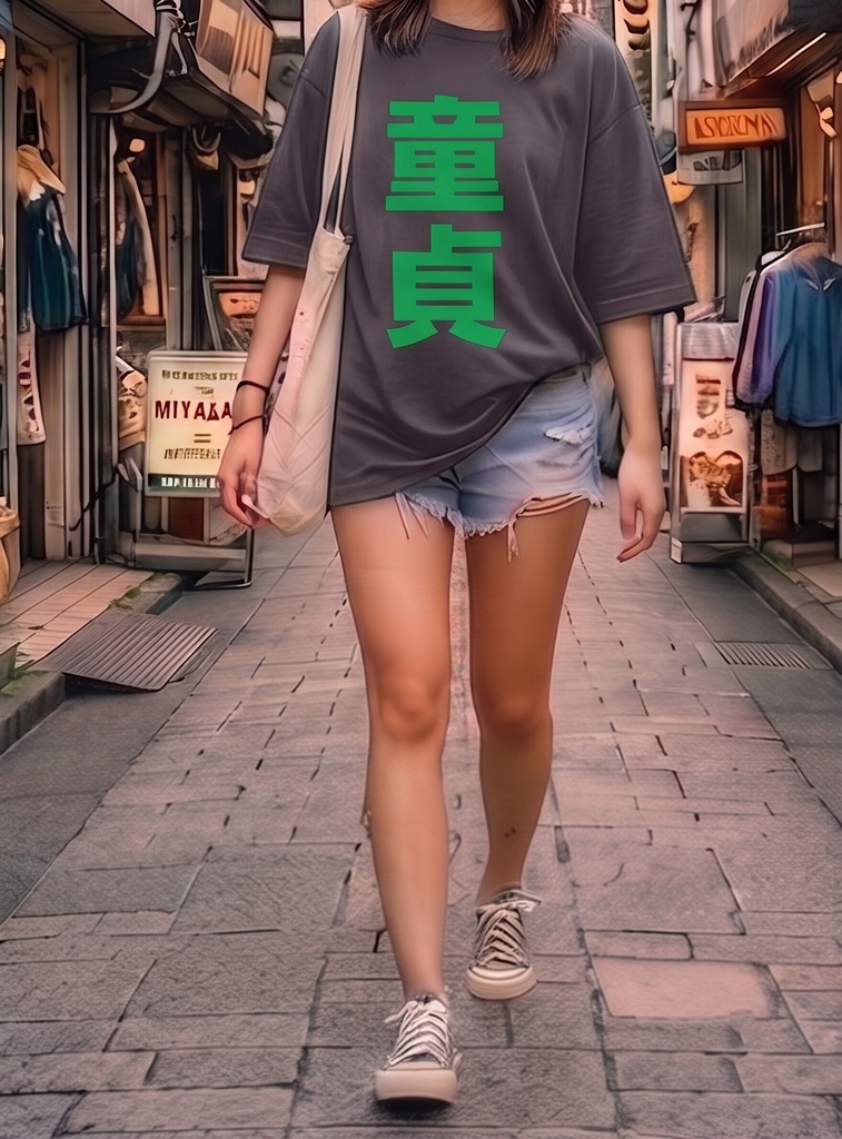 【原宿発】童貞 Tシャツ / "Virgin"