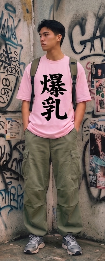 【原宿発】爆乳 Tシャツ / "Huge Breasts"