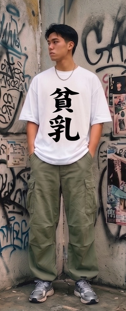 【原宿発】貧乳 Tシャツ / "Flat Chest"