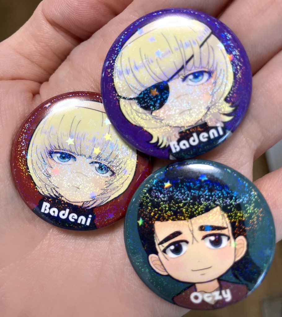 オクバデ【キラキラ☆ミニ缶バッジ】3点セット