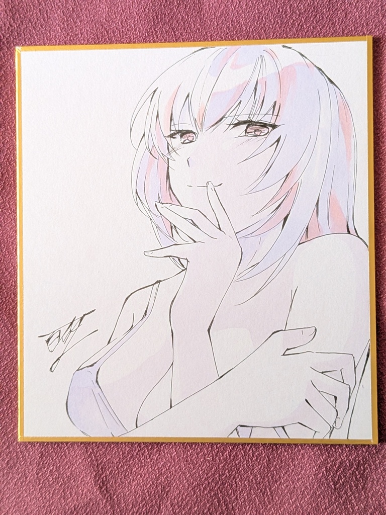 マブラヴオルタ手書きミニ色紙