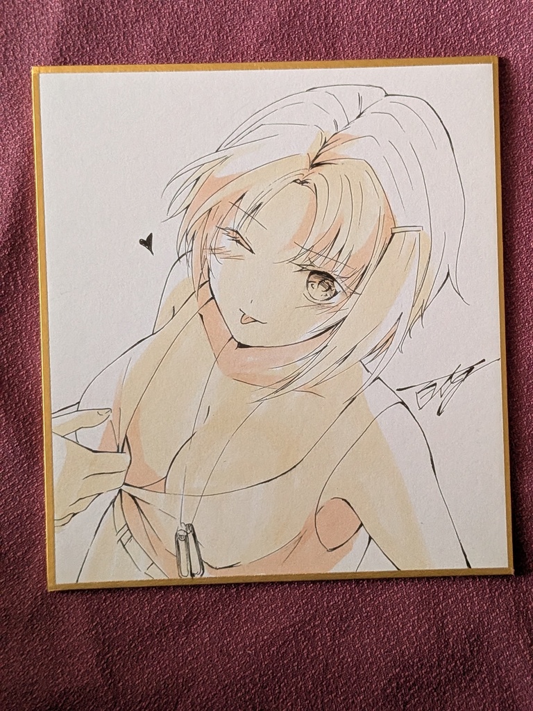 マブラヴオルタ手書きミニ色紙