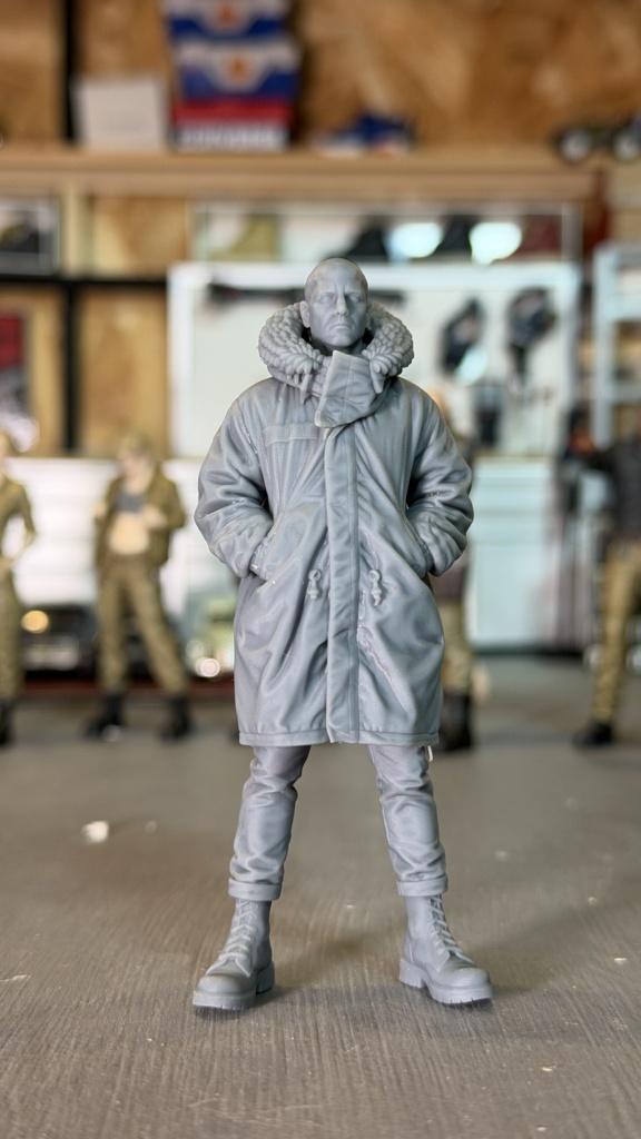 06_MOD COAT SKIN'S 1/20|ミリタリー SF ジオラマ用 3Dプリント品
