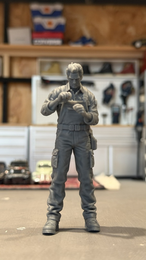 10_作業中の整備士1/20|ミリタリー SF ジオラマ用 3Dプリント品