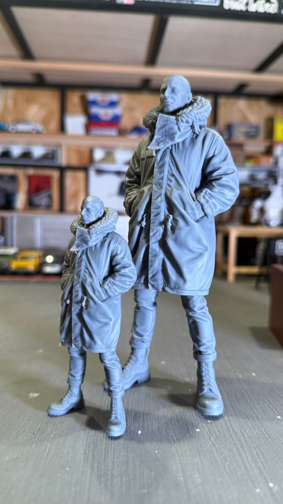 06_MOD COAT SKIN'S 1/12|ミリタリー SF ジオラマ用 3Dプリント品