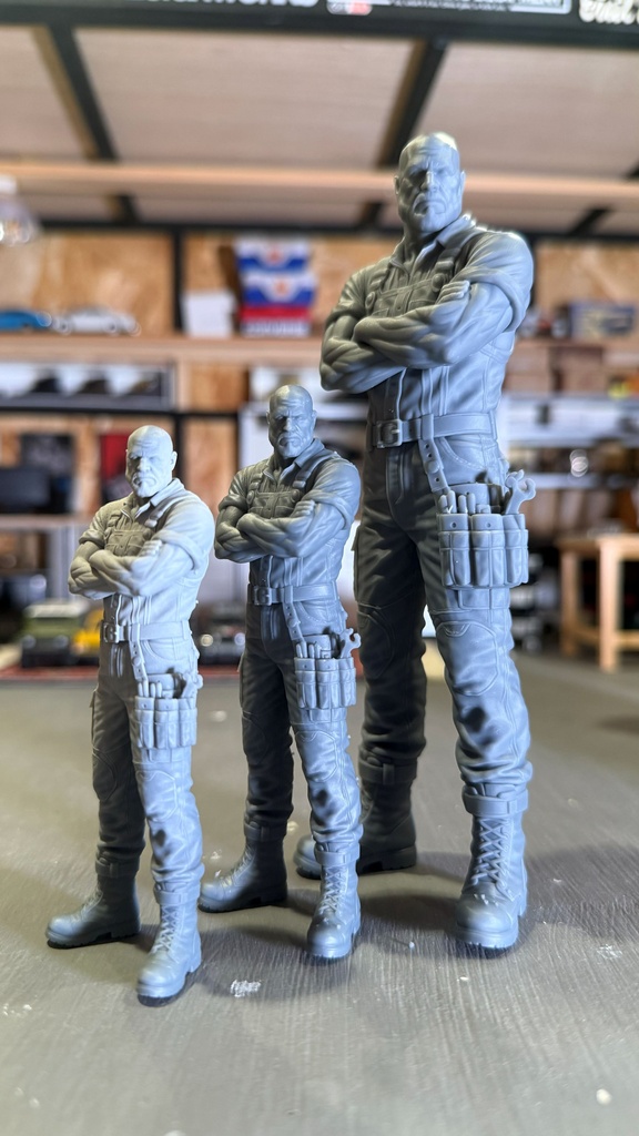 04_カスタムショップ店長 1/12｜ミリタリー SF ジオラマ用 3Dプリント品