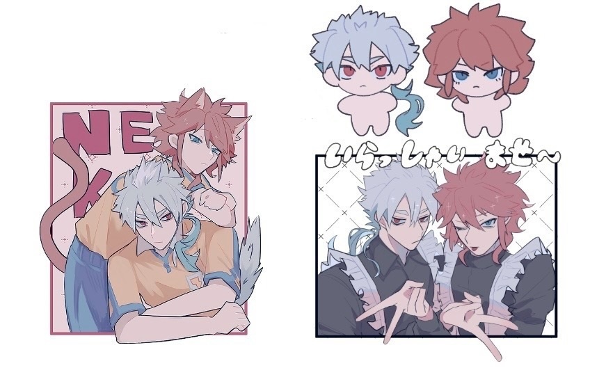 白雨ネコアクキー