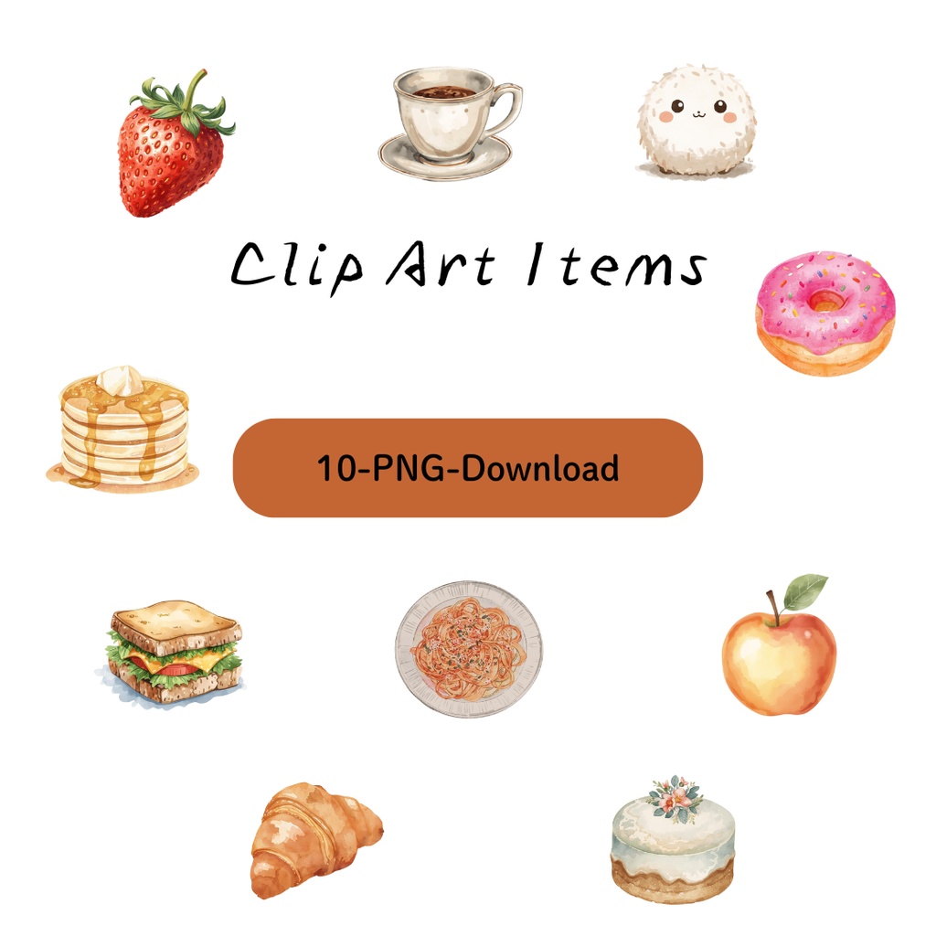食べ物のクリップアート10個