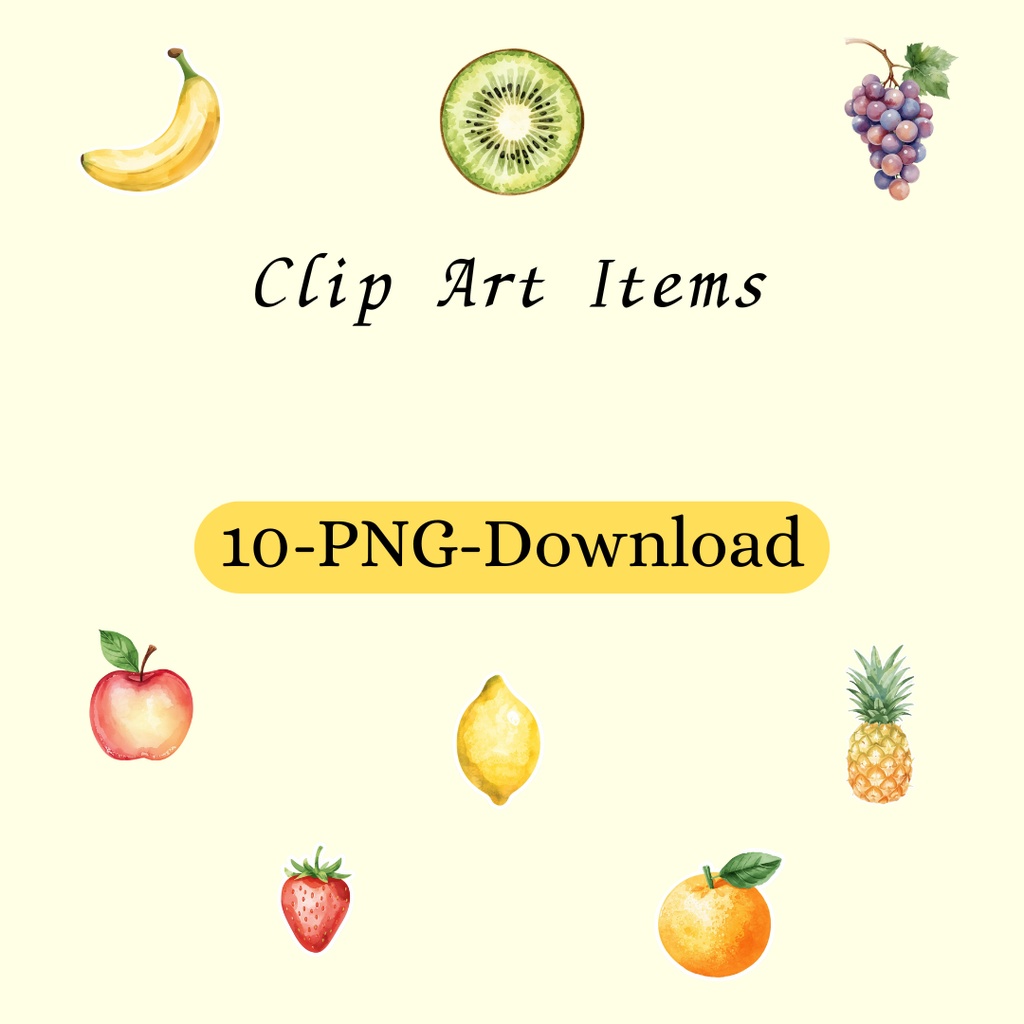 フルーツのクリップアート素材１０点
