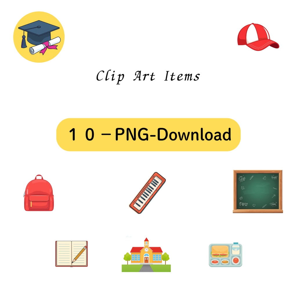 学校のクリップアート１０点