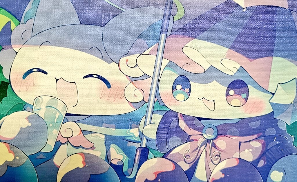 1点限定/2026年6月妖精画「晴れたね」キャンバスイラスト 羽野はた直筆サイン入り