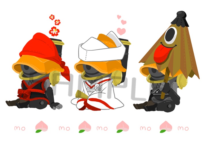 桃形兜 仮装アクリルフィギュア