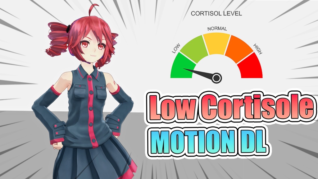 【MMD】Low Cortisole Meme 【モーション】