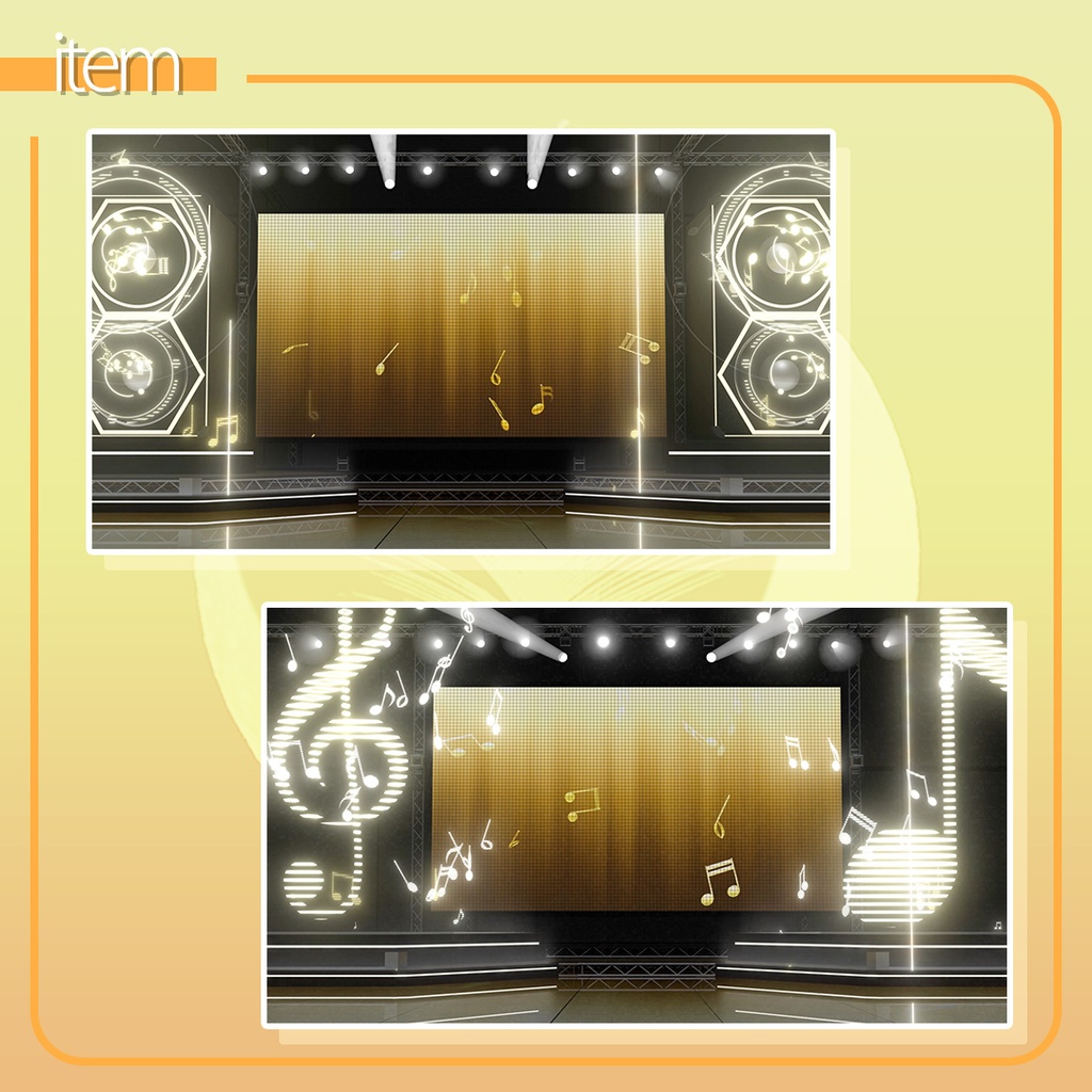 Livestage 【 - 音符 - 】配信用動画背景素材