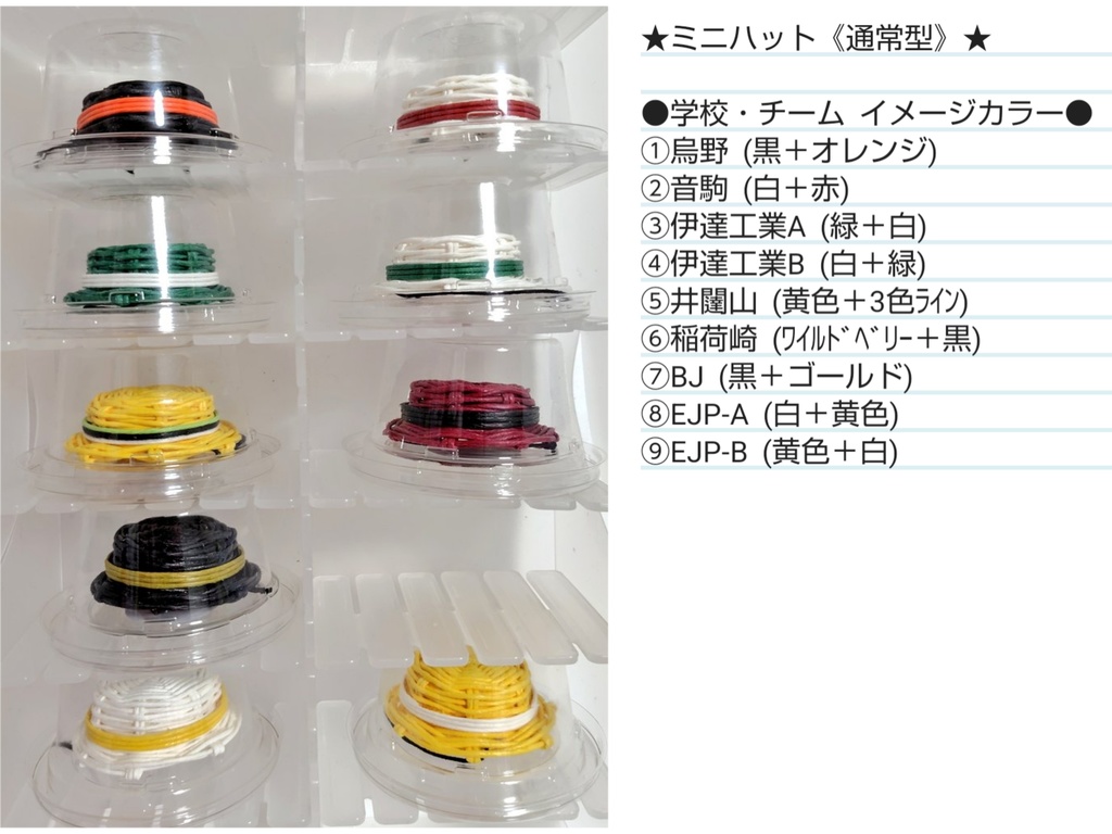 【ぬい&ねんどろ等】ミニハット(ゴム紐付き)