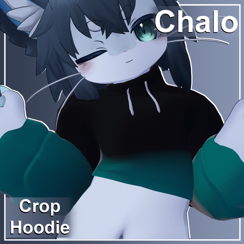 Chalo 🐈 Crop Hoodie🐾【シャロくん用】