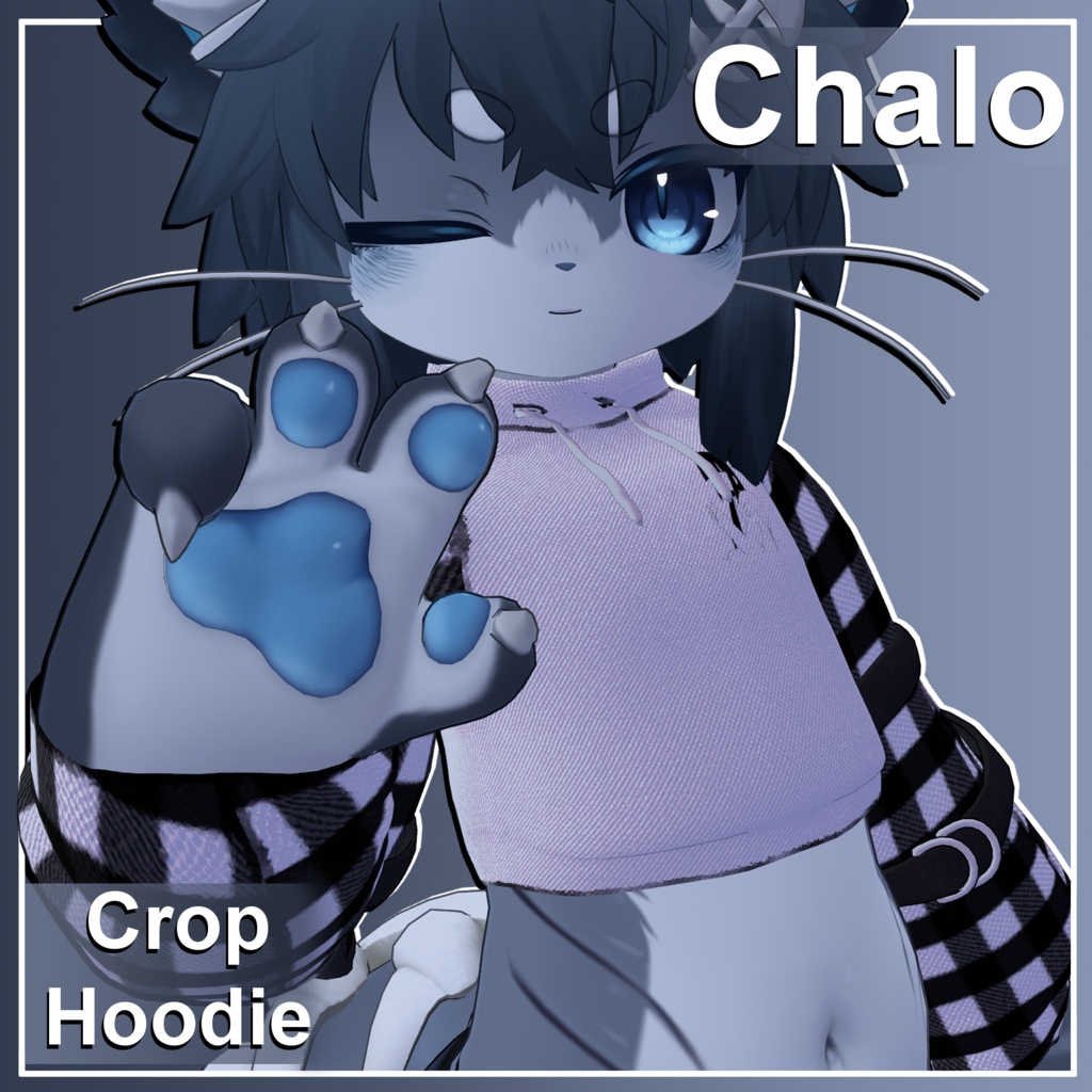 Chalo 🐈 Crop Hoodie🐾【シャロくん用】