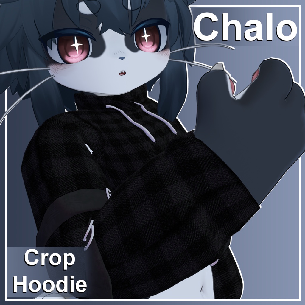 Chalo 🐈 Crop Hoodie🐾【シャロくん用】