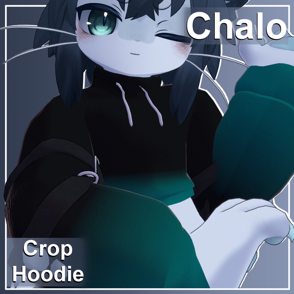 Chalo 🐈 Crop Hoodie🐾【シャロくん用】