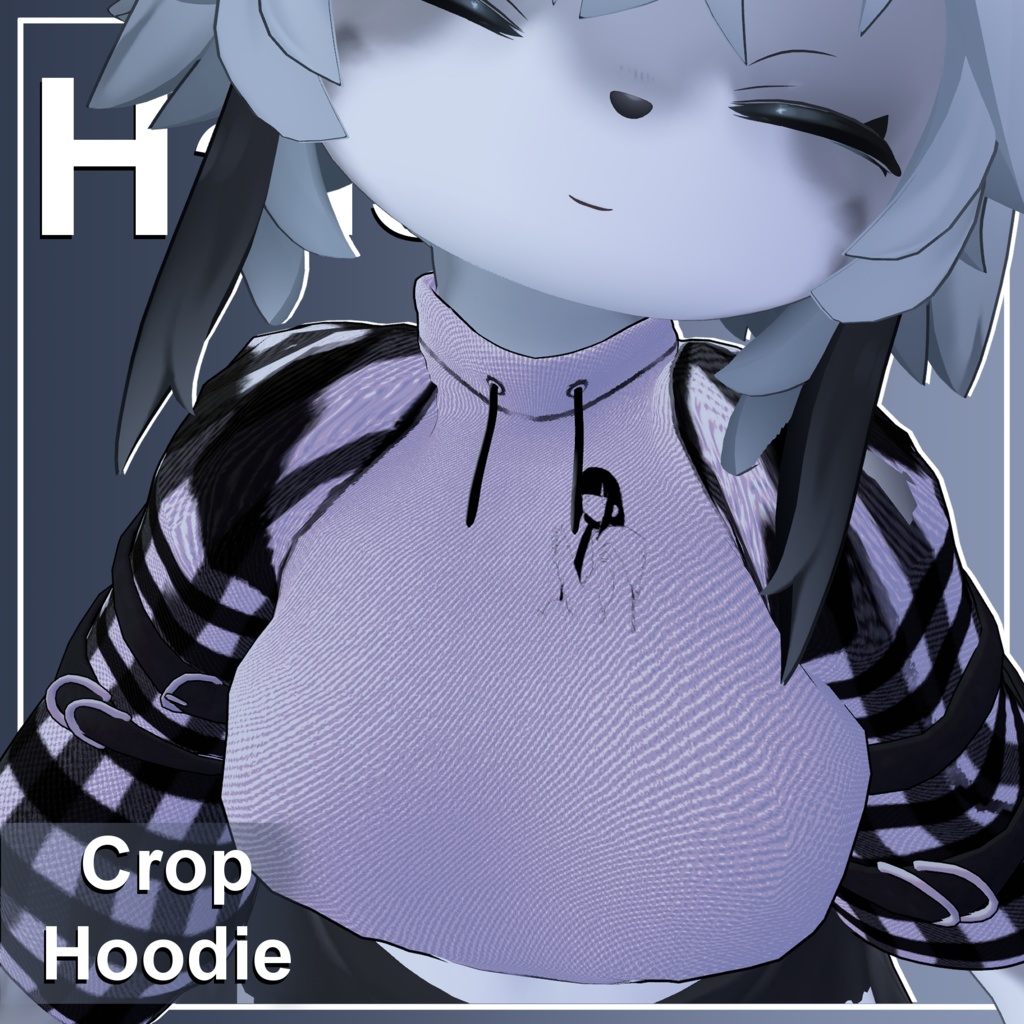 【灰島-haishima-】🐾Crop Hoodie❤️