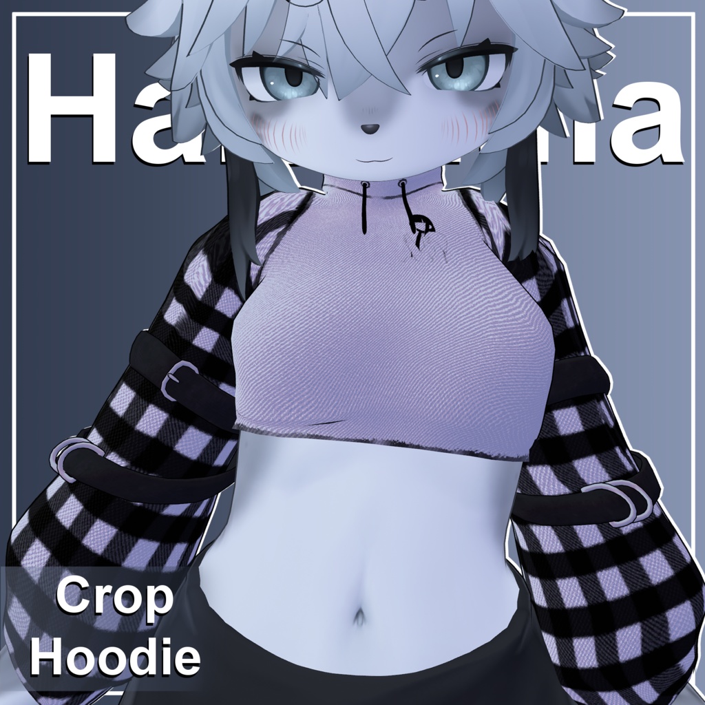  【灰島-haishima-】🐾Crop Hoodie❤️