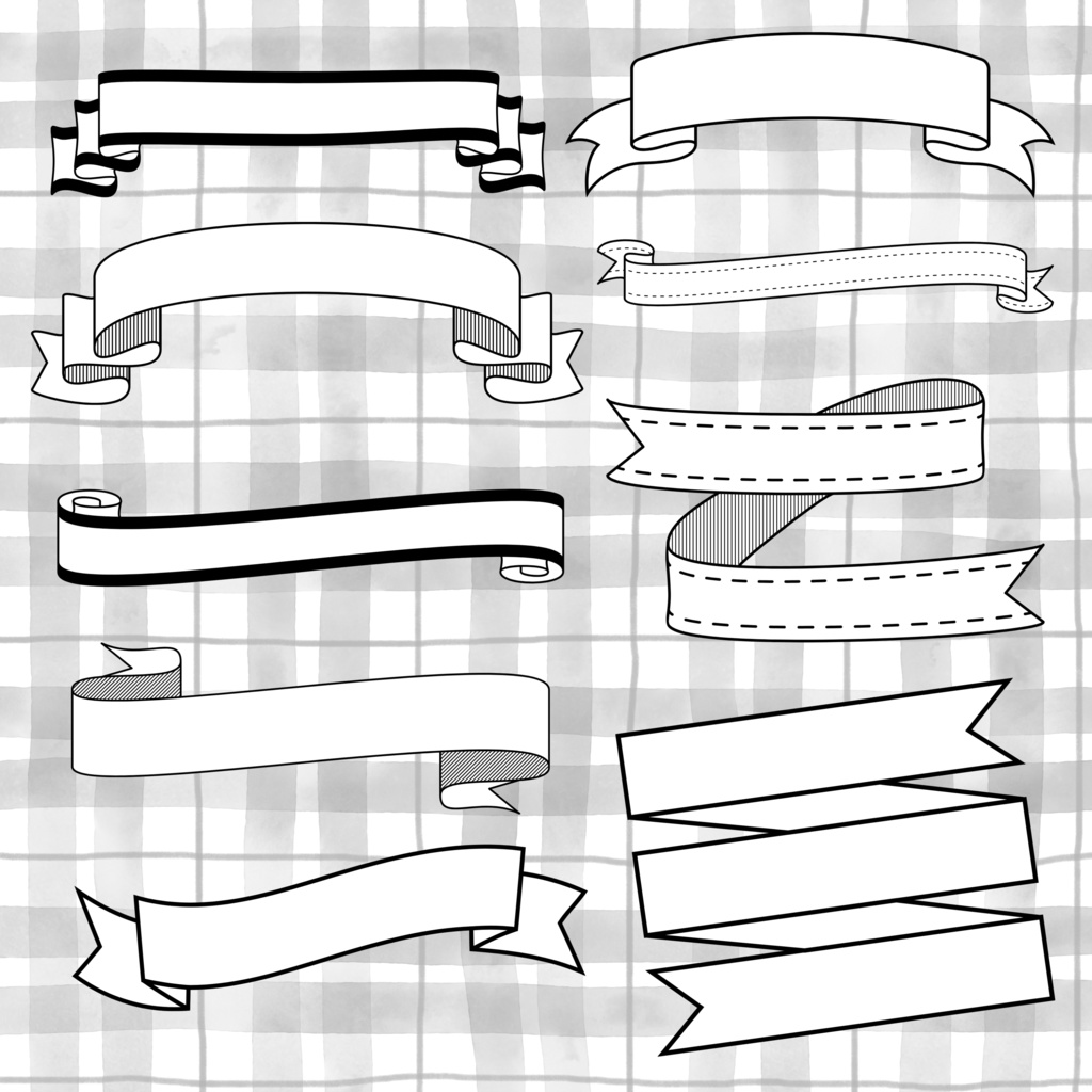 【無料配布】リボン素材セット(背景透過PNG)デジタル手帳・デコ用