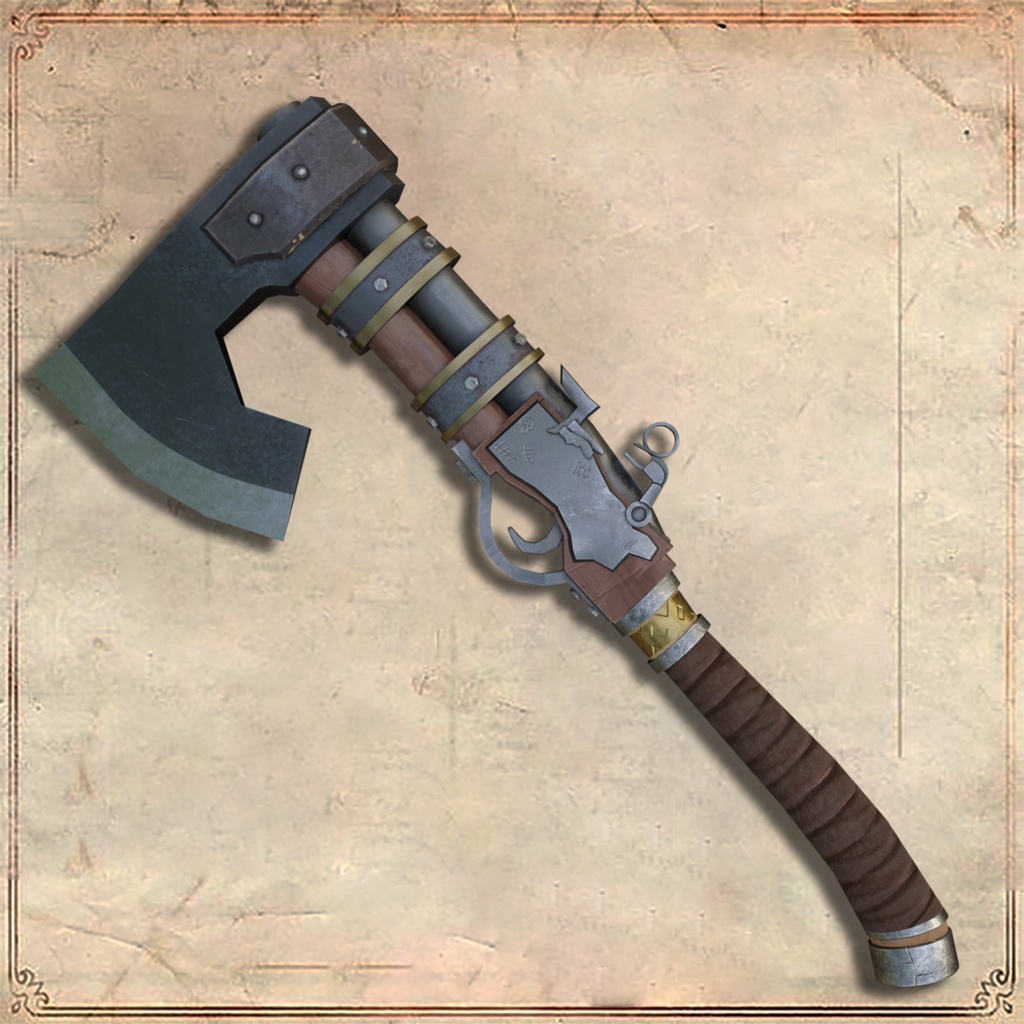 Axe gun アックスガン 3D