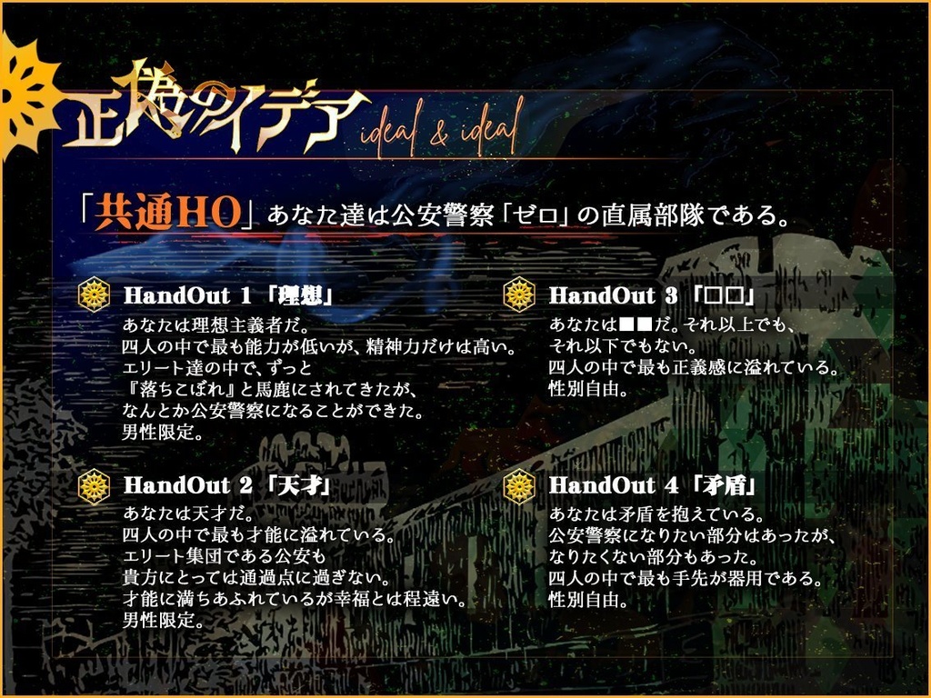 CoC6版『正偽のイデア』