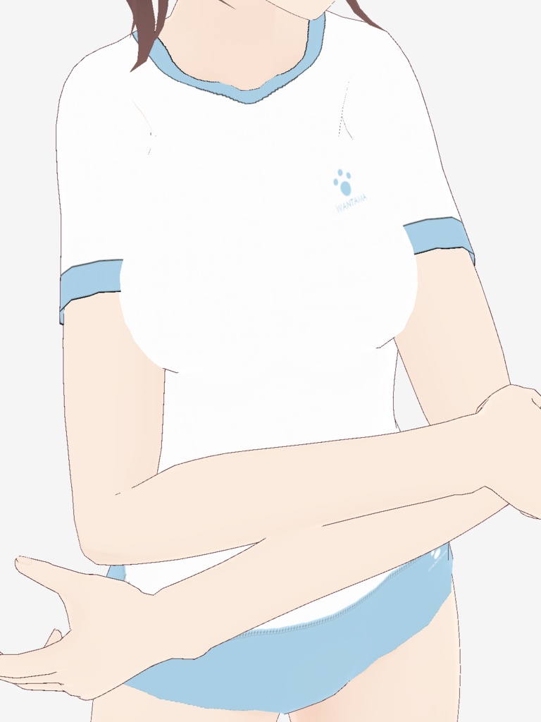 【青色】ブルマ&体操服セット【ワン玉ブランド】※修正済み