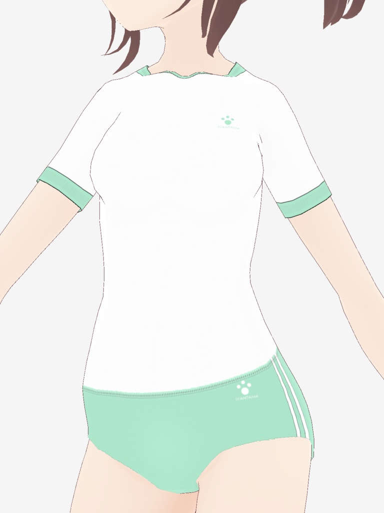 【緑色】ブルマ&体操服セット【ワン玉ブランド】※修正済み