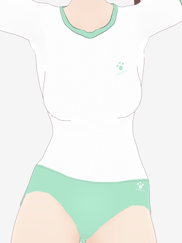 【緑色】ブルマ&体操服セット【ワン玉ブランド】※修正済み