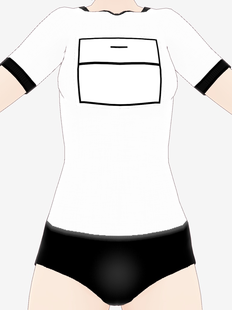 【基本色セット】ブルマ&体操服&ゼッケン【ノーブランド】※修正済み