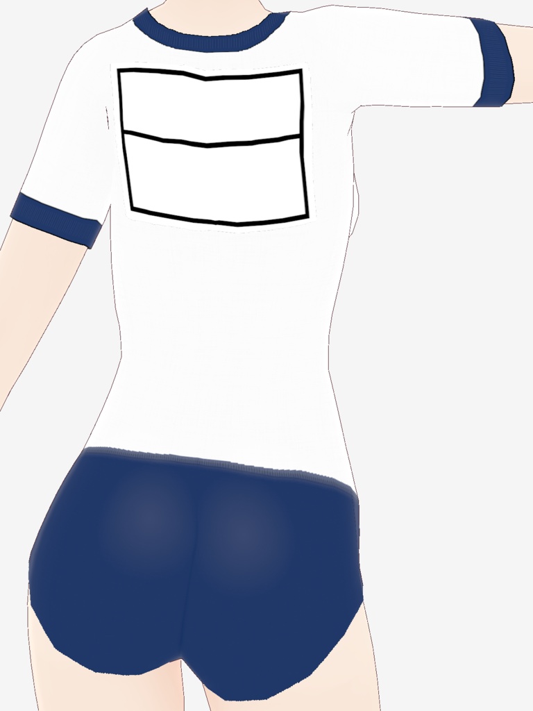 【基本色セット】ブルマ&体操服&ゼッケン【ノーブランド】※修正済み