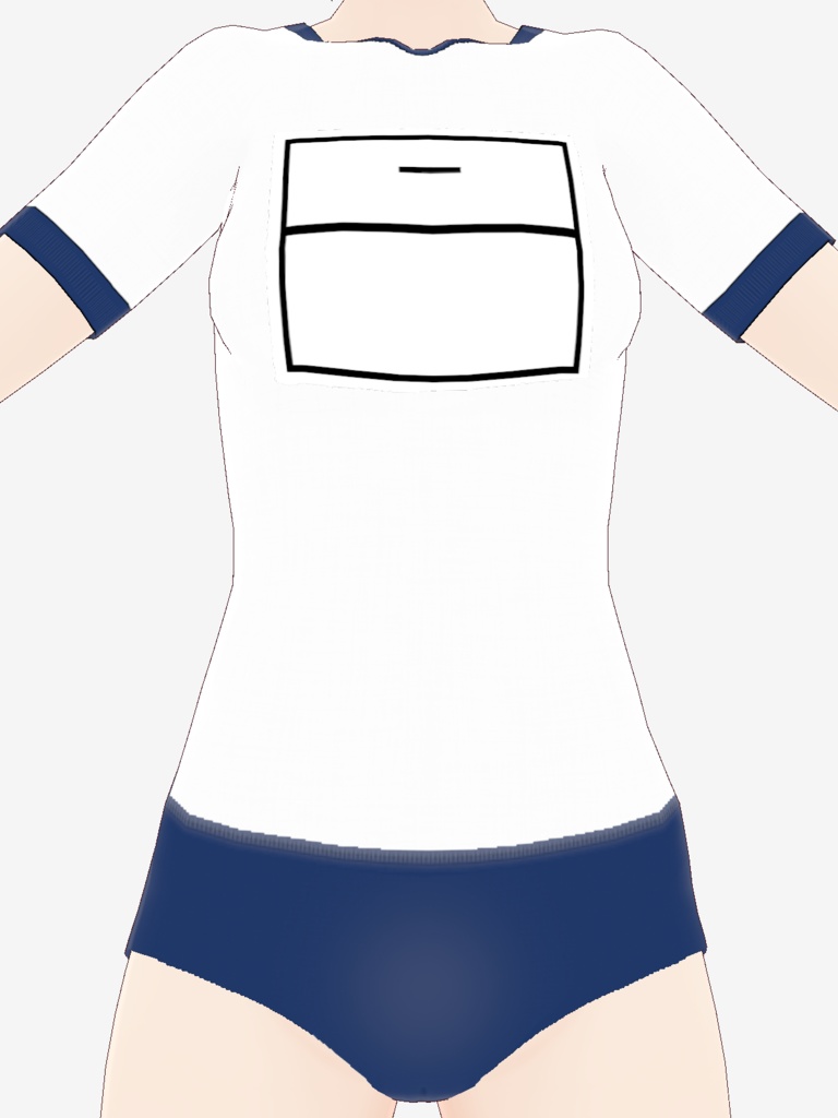 【基本色セット】ブルマ&体操服&ゼッケン【ノーブランド】※修正済み