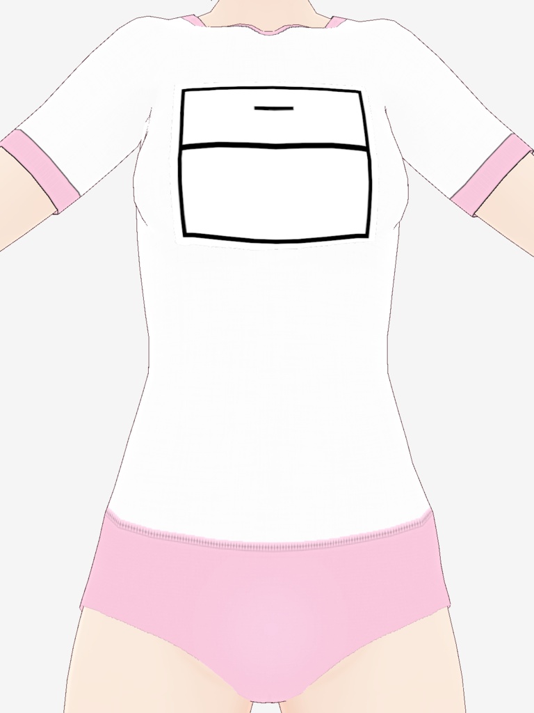 【基本色セット】ブルマ&体操服&ゼッケン【ノーブランド】※修正済み