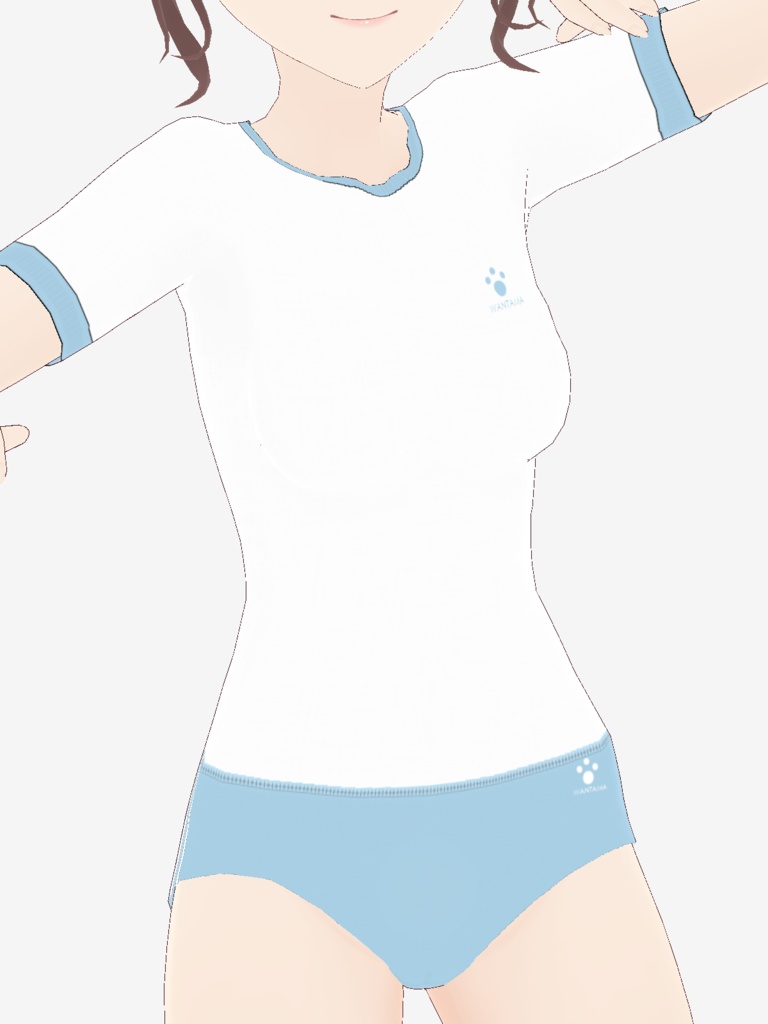 【ワン玉ブランド】ゼッケン&体操服セット【運動2色(青・桃)】※修正済み