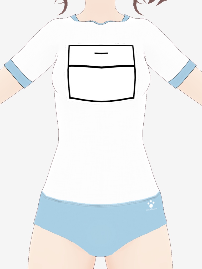 【ワン玉ブランド】ゼッケン&体操服セット【運動2色(青・桃)】※修正済み