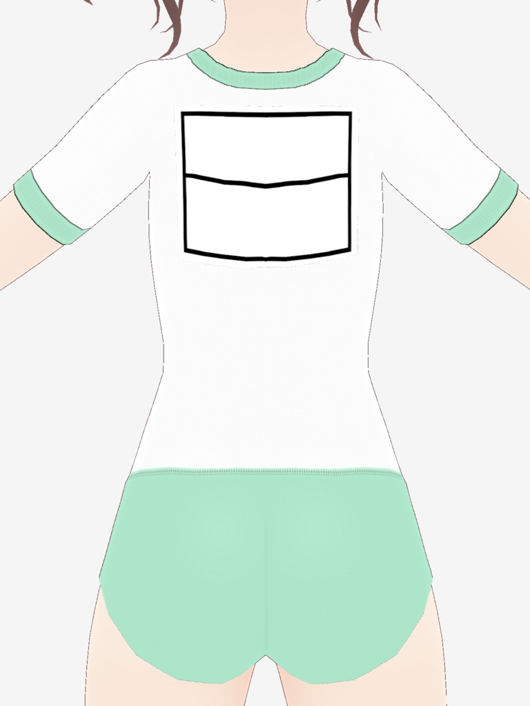 【ワン玉ブランド】ゼッケン&体操服セット【学園2色(赤・緑)】※修正済み