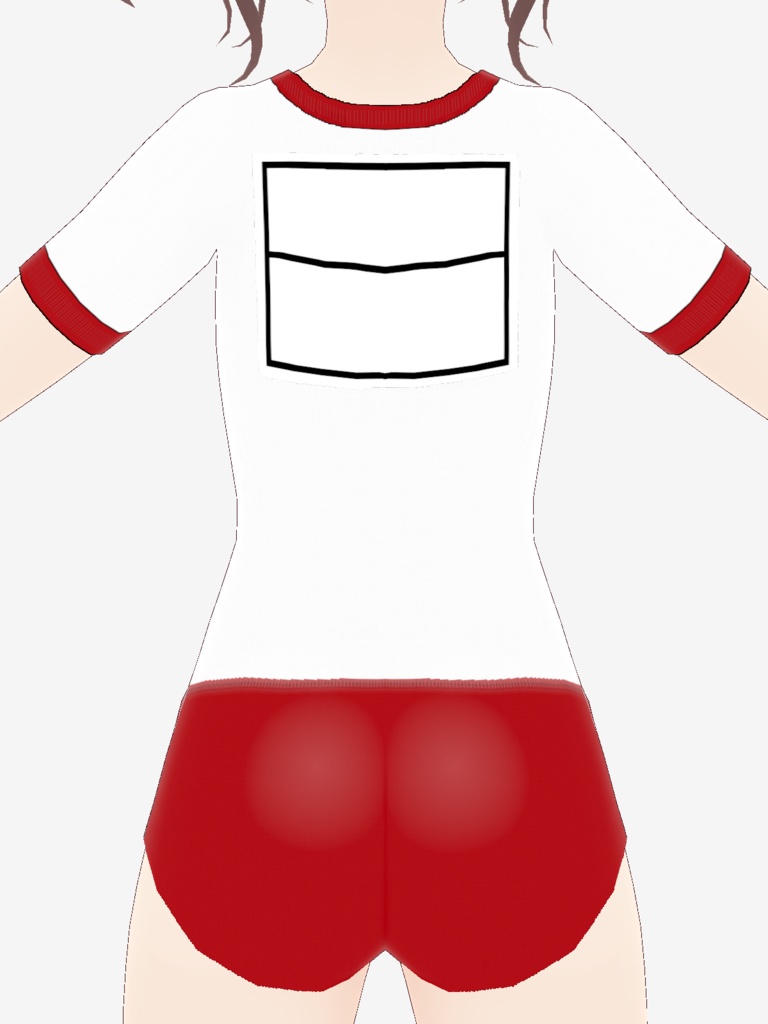 【ワン玉ブランド】ゼッケン&体操服セット【学園2色(赤・緑)】※修正済み