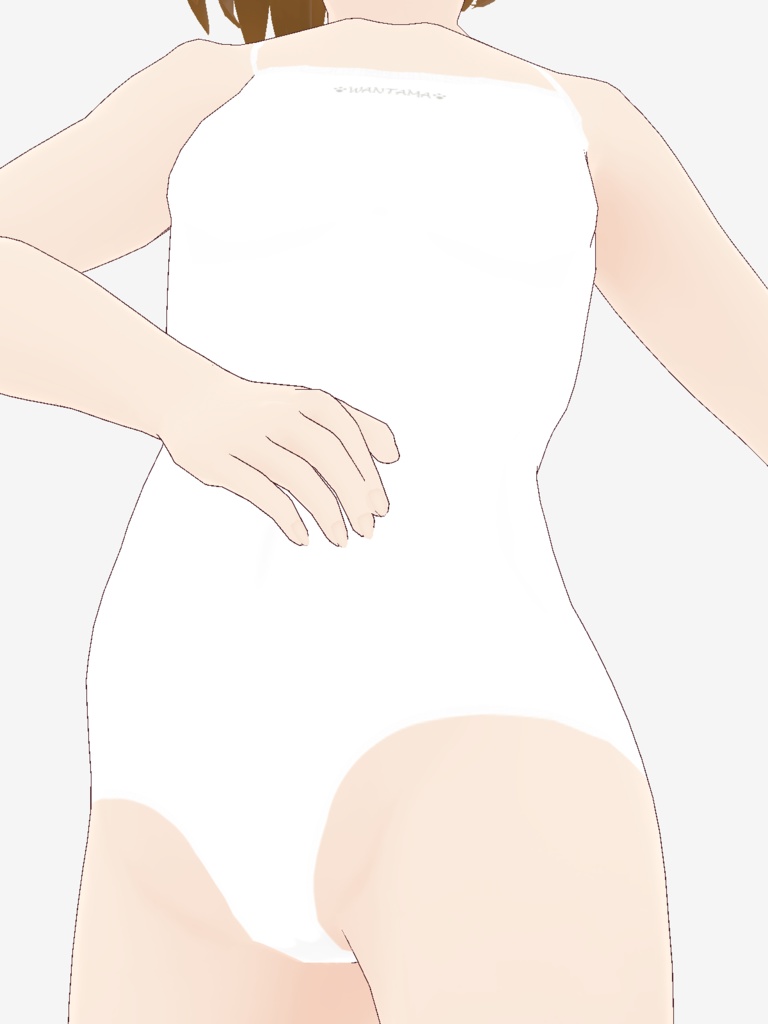 【白色】スクール水着4種類【ワン玉ブランド】