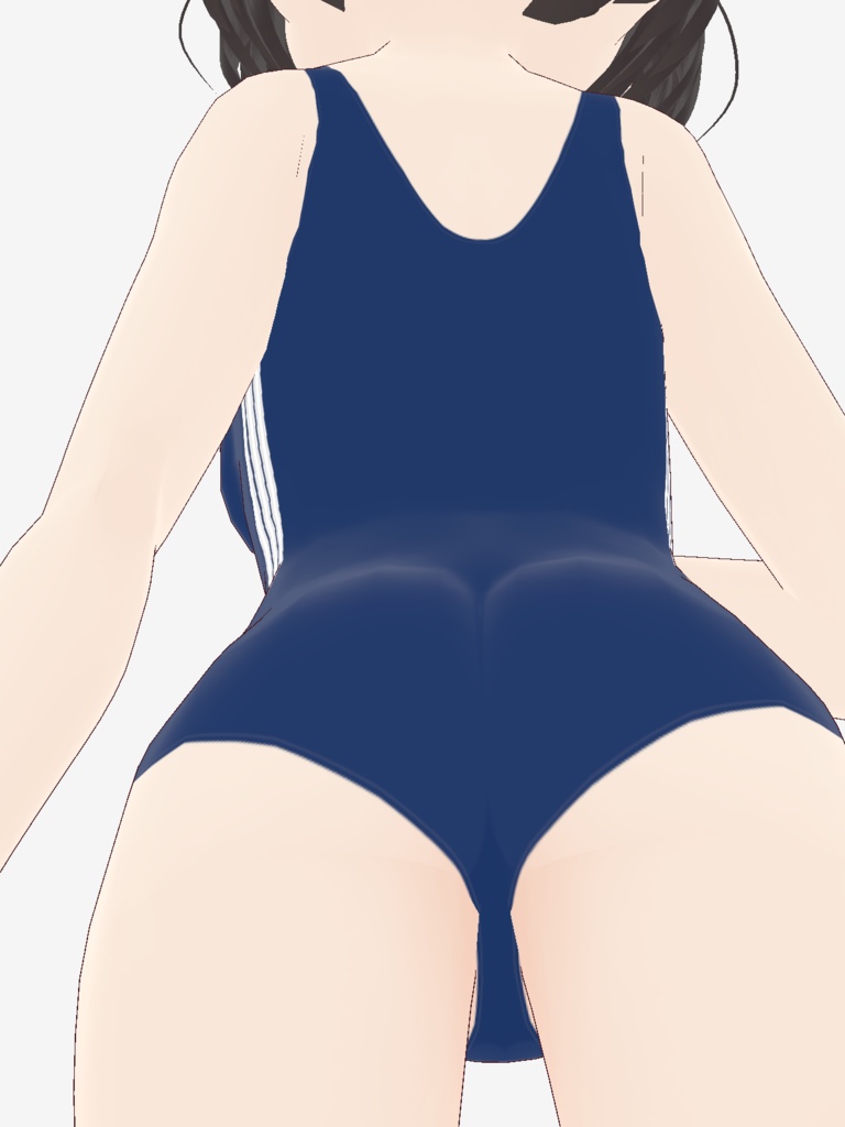 【競泳セット】新スク水&手書きゼッケン【ノーブランド】