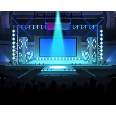 配信画面・背景イラスト素材 -コンサートホール-