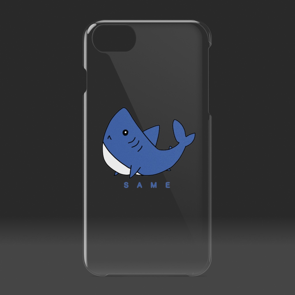 むとが描いたサメiPhoneケース