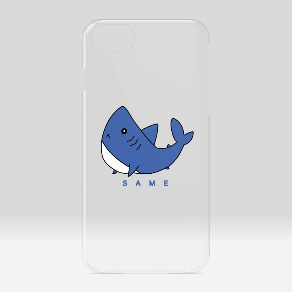 むとが描いたサメiPhoneケース