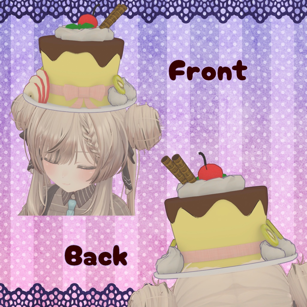 ハット ア ラ モード【VRC向けアバター用帽子3Dモデル】