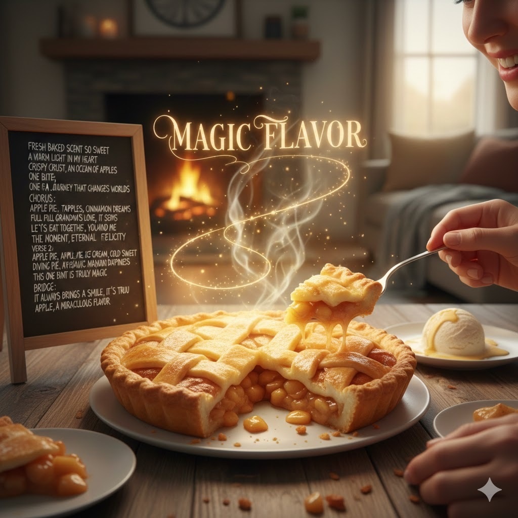 アップルパイは魔法の味 — まぶいが踊る、甘い奇跡のひとくち —