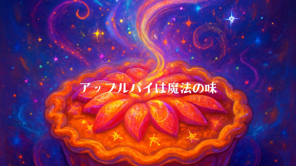 アップルパイは魔法の味   — まぶいが踊る、甘い奇跡のひとくち —