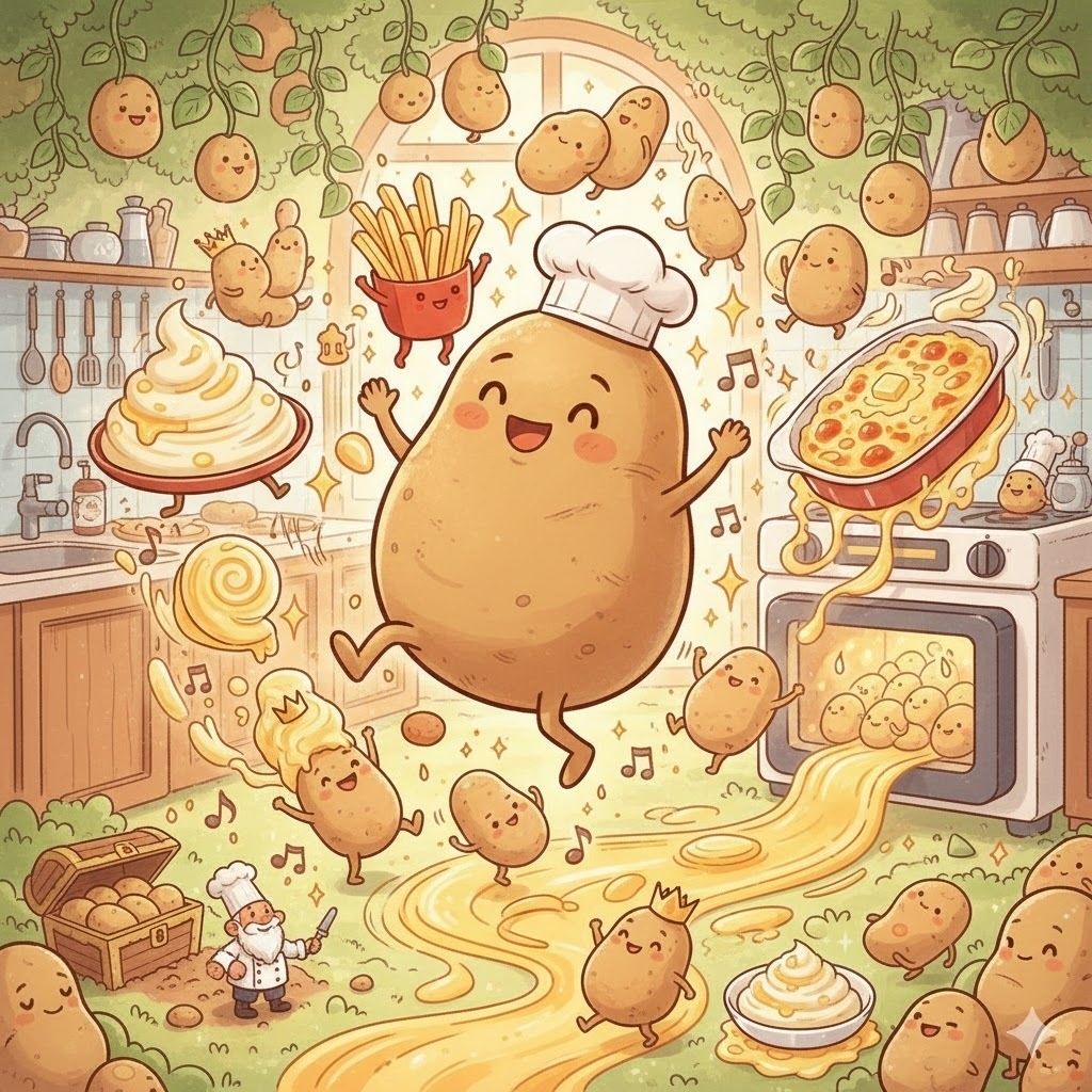 元気なポテトの夢——キッチンから生まれた、幸せのうた