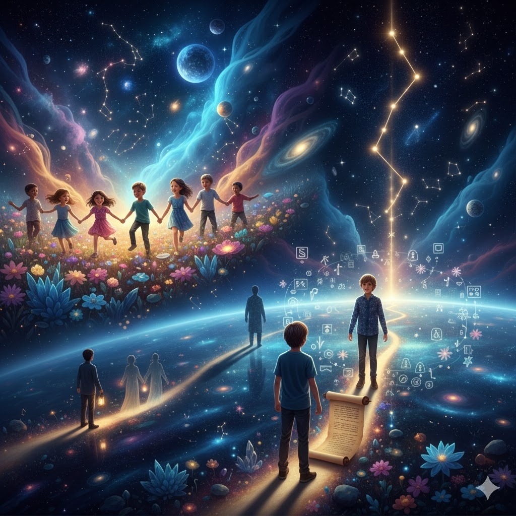 「宇宙の子供たち」—— 七つ、十四、その先へ続く、光の旅のための音。